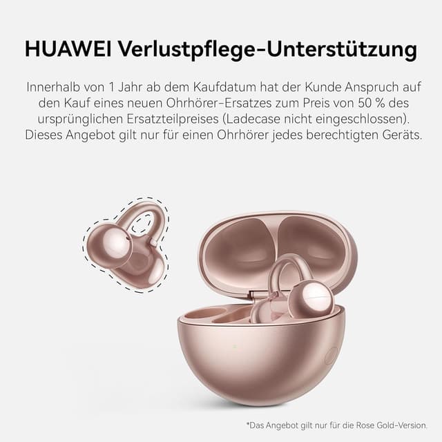 Thumbnail 1 de Huawei FreeClip Rosa Gold Open-Ear Kopfhörer