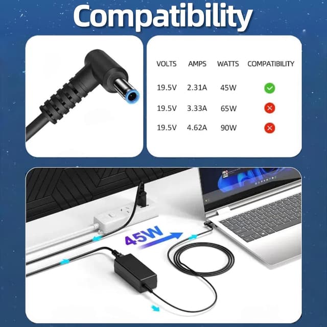 Thumbnail 2 de SCOVEE 45W Cargador HP 19.5V 2.31A