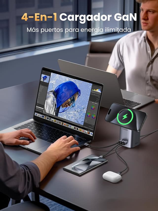 Detalle 2 de UGREEN Nexode 100W Cargador USB C Qi 15W