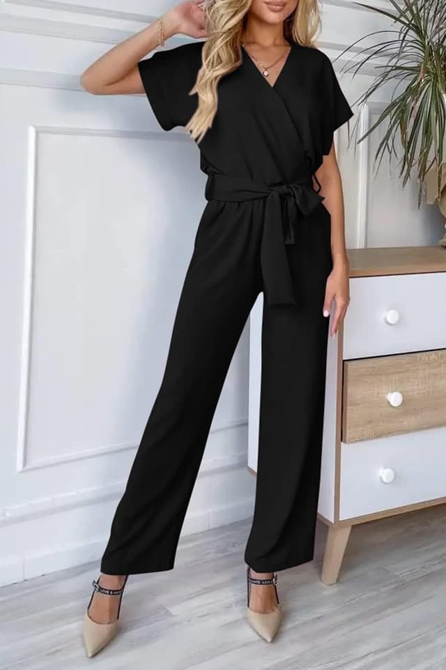 Detalle de PRETTYGARDEN wrap jumpsuit romper dress