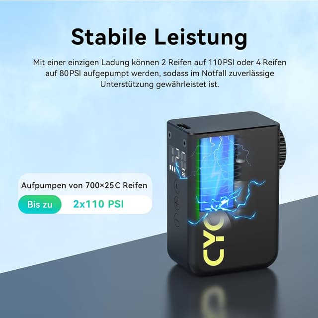 Thumbnail 4 de CYCPLUS AS2 Ultra Tiny 120 PSI Mini-Pumpe