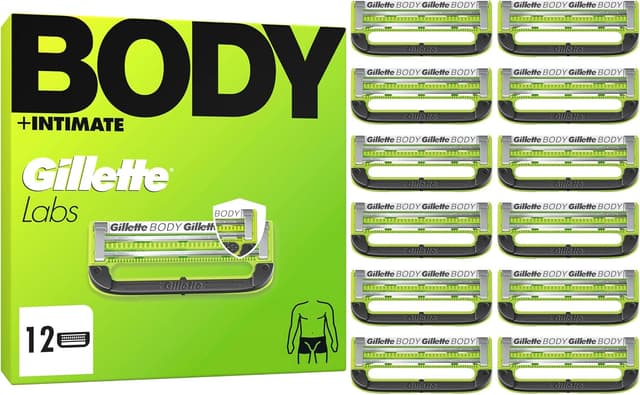 Detalle de Gillette Labs Body + Intime 12 Recharges