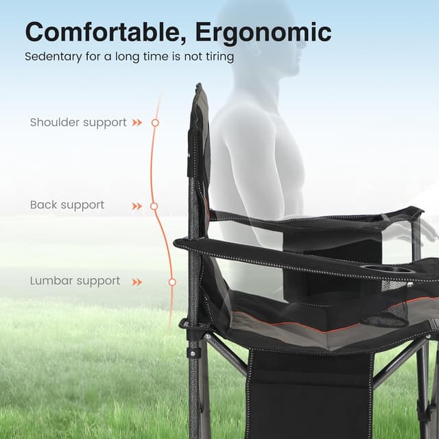 Thumbnail 6 de High Point Sports Campingstuhl XXL Faltstuhl 200 kg