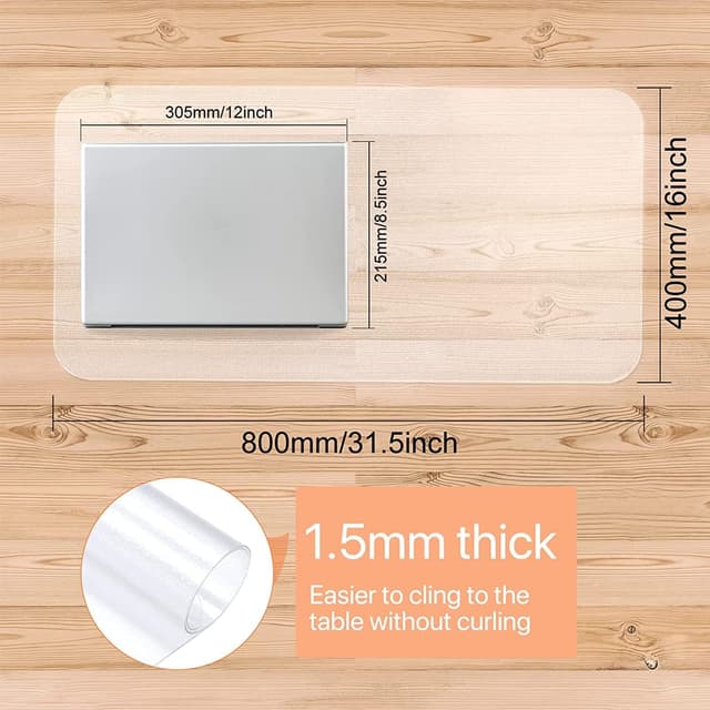 Thumbnail 6 de NATRKE Schreibtischunterlage Transparent 80x40 cm