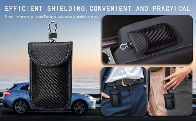 Detalle de RFID signal blocking Faraday pouch 3 pack