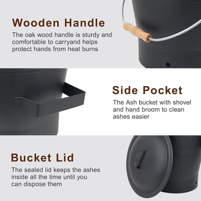 Thumbnail 3 de BRIAN & DANY Ascheeimer 10 L mit Deckel