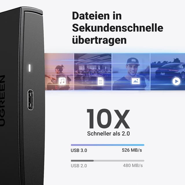 Detalle 2 de UGREEN Festplattengehäuse 2,5" 6Gbps