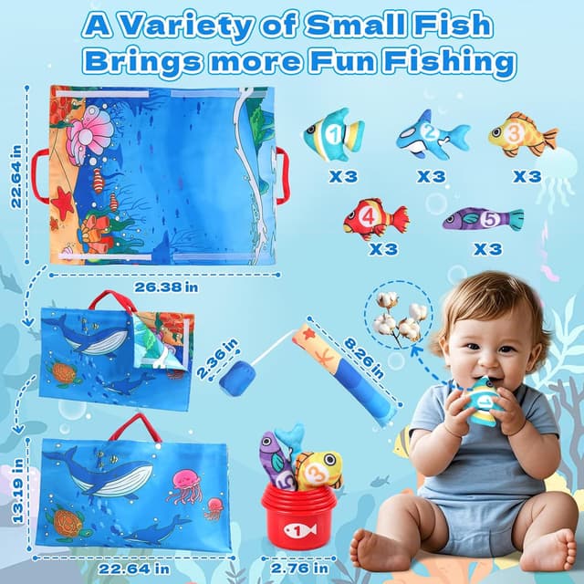 Detalle 2 de jerryvon Juego pesca Montessori 15 peces 🎣