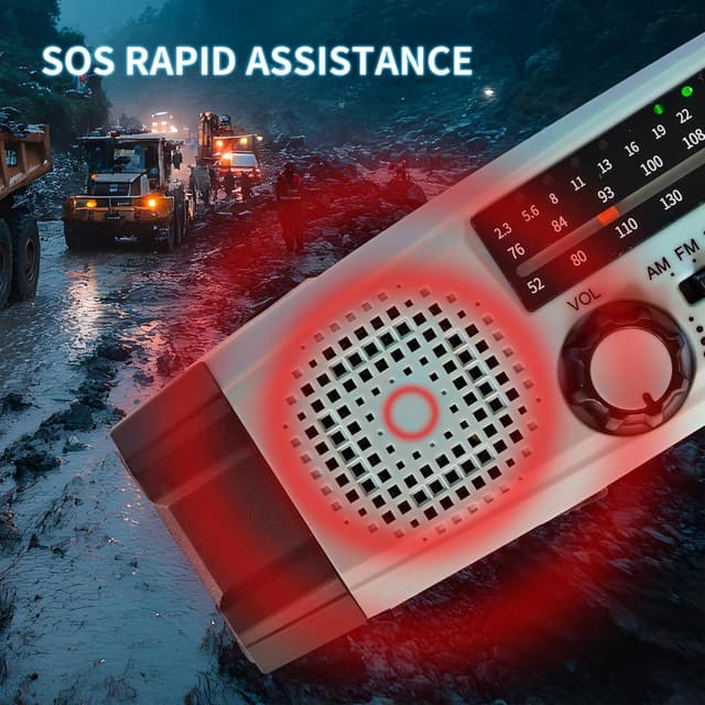 Thumbnail 6 de Radio Solar de Emergencia con Manivela 2000mAh