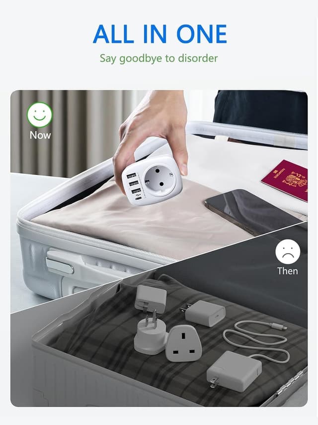 Thumbnail 6 de LENCENT Reiseadapter Typ B 5-in-1