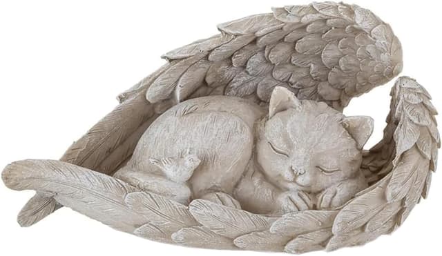 Detalle de GIUSOBG Katze & Hund Engel als Tier-Gedenkfigur für den Garten (Grab Marker)