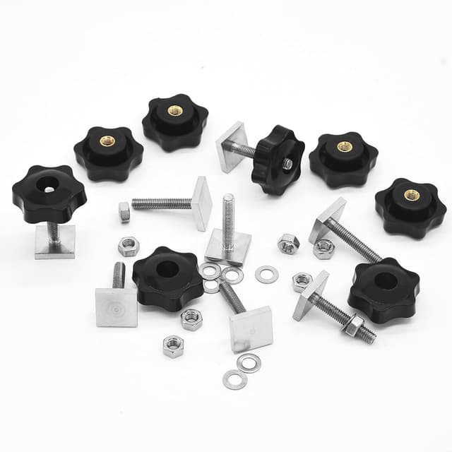 Thumbnail 6 de JJWNMLL T-Nut Nutensteine M6 (8-teilig) für Dachträger Relingträger inkl. Sterngriffmutter und Unterlegscheiben