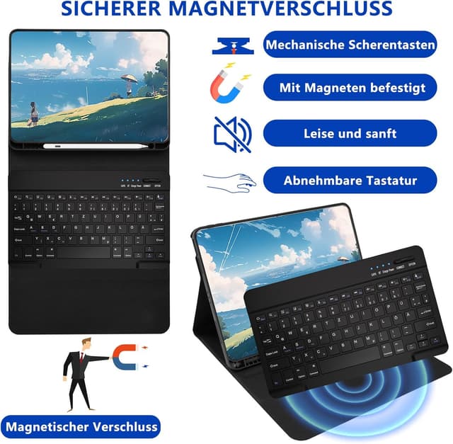 Detalle 2 de HOTLIFE iPad Air Tastaturhülle 60–80 Std