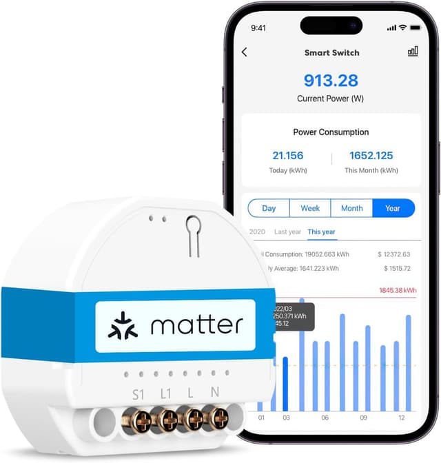 Imagen de Meross MSS815 Interrupteur Matter 1 voie en OfertitasTOP