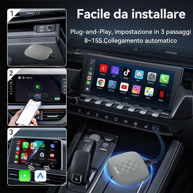 Detalle 2 de CarlinKit Android 13.0 RAM 4G + ROM 64G per auto