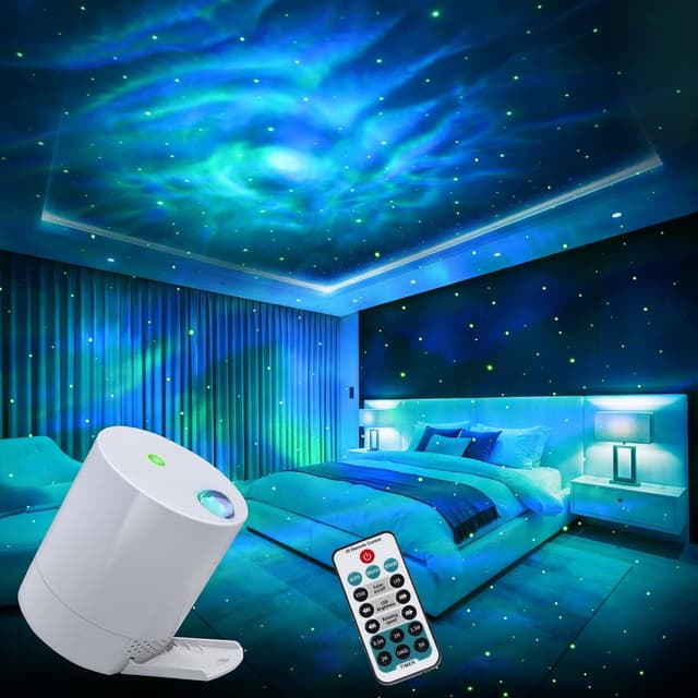Detalle de CAIYUE Star Projector Galaxy Projector with Remote Control, Ocean Wave Night Light