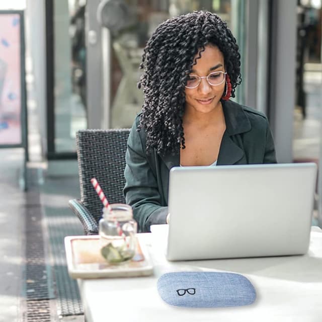 Detalle 1 de Brillenetui Box Leder Hardcase 16 x 6,5 cm