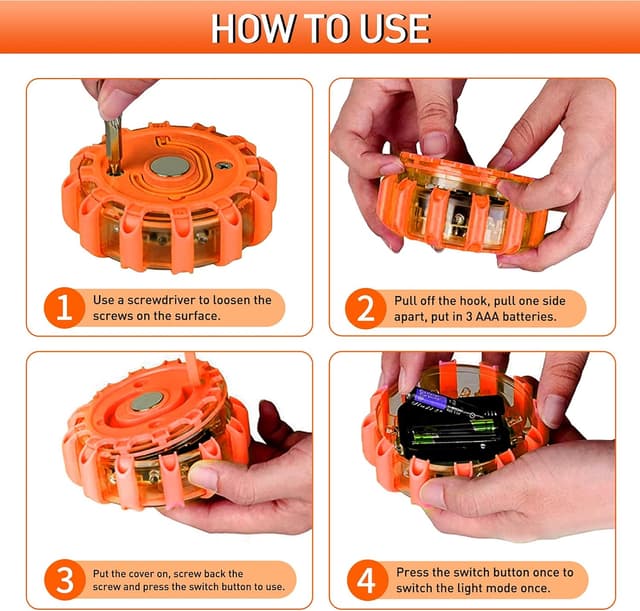 Thumbnail 2 de Kitgo 6 Pack LED Road Flares Emergency Light Kit 🚨
