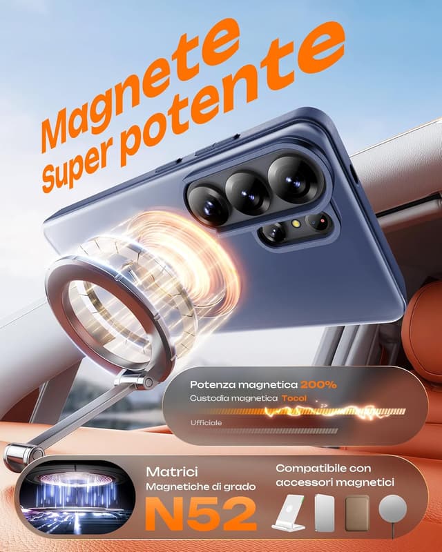 Detalle de TOCOL Galaxy S26 Ultra cover con MagSafe