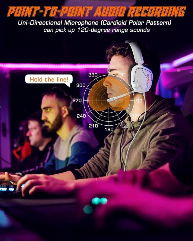 Detalle de NUBWO HG04L Gaming Headset (PS5/PS4, Xbox Series X|S/Xbox One, Switch) with 3.5mm Jack and unidirectional mic