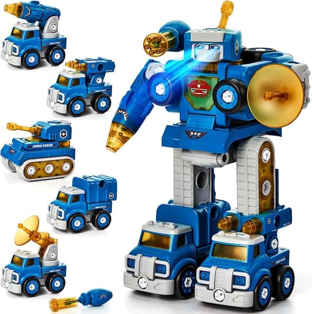 Detalle de hahaland 5-in-1 Take-Apart Truck Toy for Ages 5-8