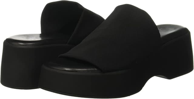 Detalle 2 de Minshluu Women’s Platform Wedge Slide Sandals with Open Toe and Elastic Band