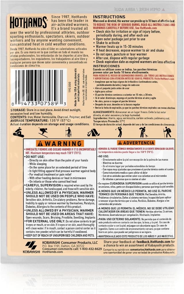 Thumbnail 3 de HotHands Body & Hand Super Warmers 18-Hour Heat