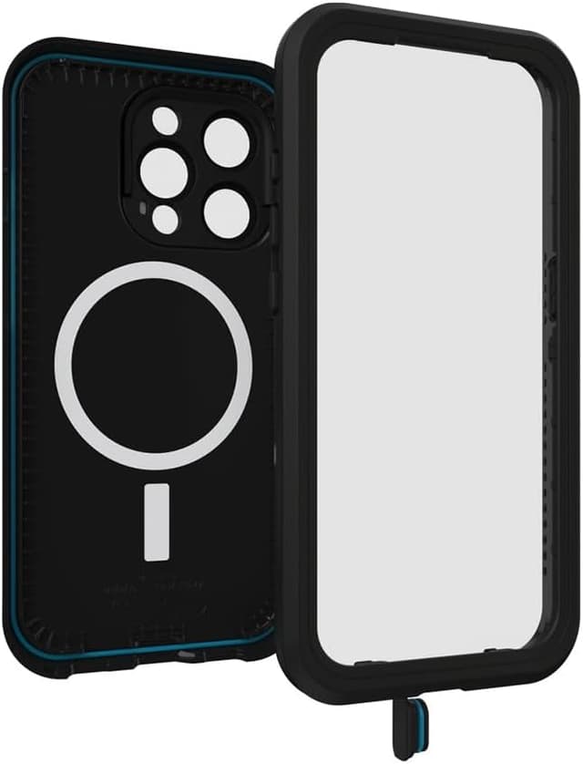 Detalle de OtterBox FRĒ Coque étanche IP68 pour iPhone 15 Pro avec MagSafe et écran intégré, noire