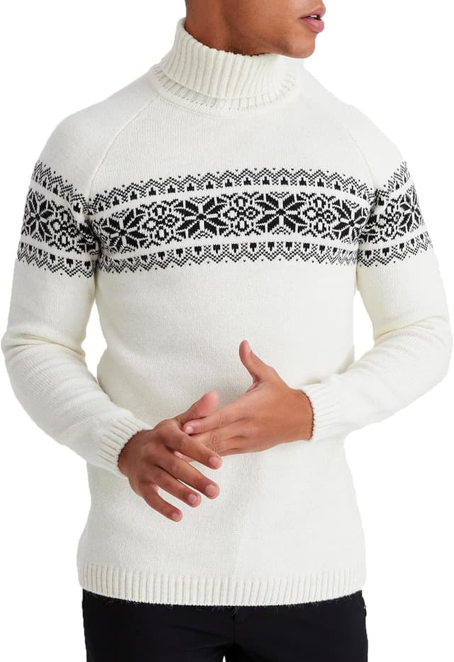 Thumbnail 6 de Leif Nelson dolcevita da uomo a maglia norvegese con motivo invernale