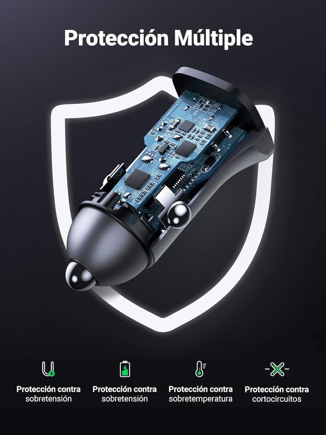 Thumbnail 6 de UGREEN 30W Cargador de Coche USB C/A PD QC