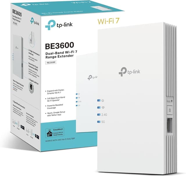 Imagen de TP-Link RE220BE répéteur WiFi 7 3,6 Gbps en OfertitasTOP