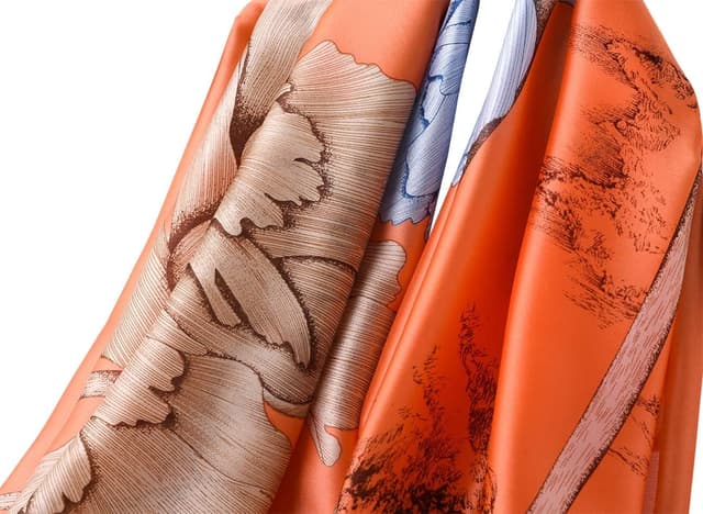 Detalle 2 de MAIRY Women’s satin lightweight oversized shawl & wrap scarf (180 x 85cm)