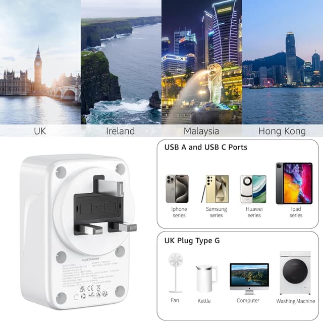 Detalle 1 de USB C PD 35W plug extension adapter 2 pack