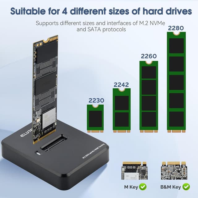 Detalle de ELUTENG M.2 NVMe to USB C Dock