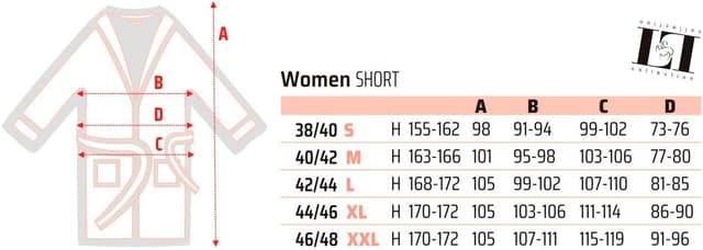 Detalle de L&L Bademantel Damen kurz mit Kapuze – weicher Morgenmantel aus 100% Polyester mit Gürtel