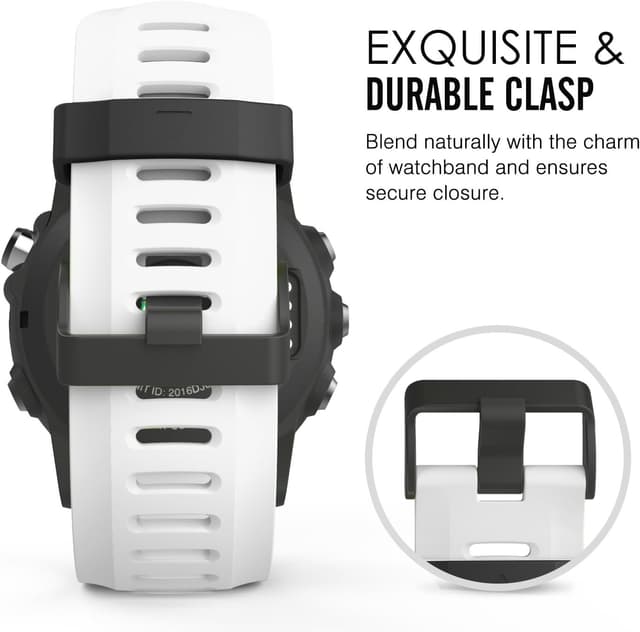 Detalle de MoKo silicone watch strap replacement compatible with Garmin Fenix 3/3 HR and Fenix 5X series