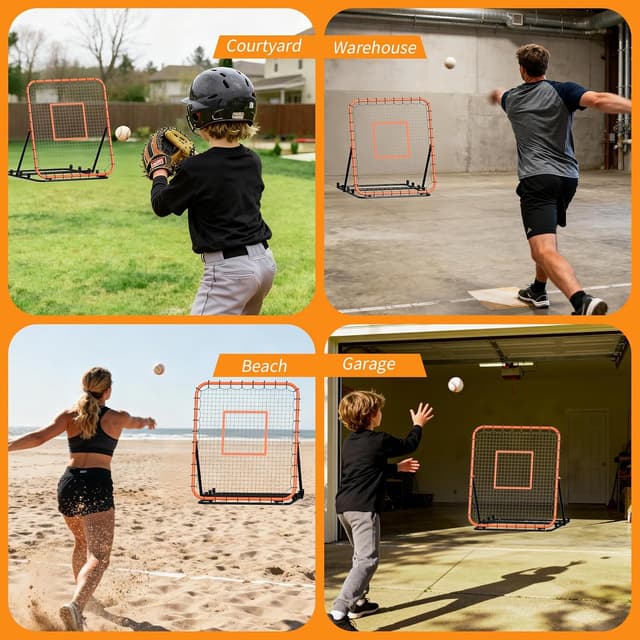 Thumbnail 6 de ZVFOTN Baseball Rebounder Net 4x4.5 ft