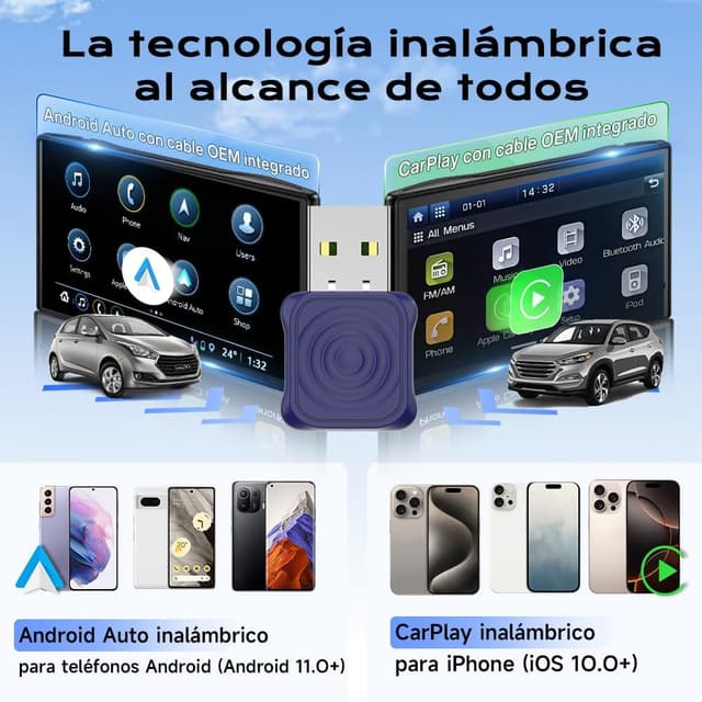 Thumbnail 3 de Carlinkit Mini Ultra Adaptador CarPlay inalámbrico