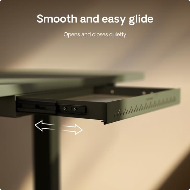 Detalle de Desktronic Hidden Organizer Under-Desk Storage Drawer (Light Green) for Office & Vanity Desks