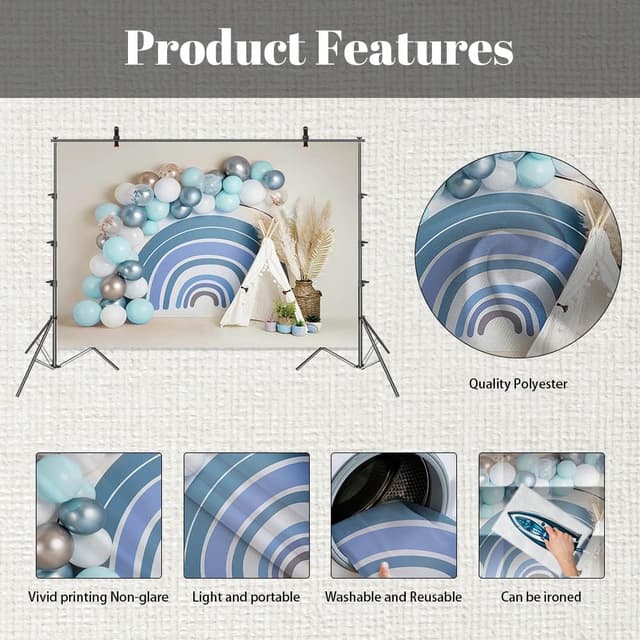 Thumbnail 4 de MEHOFOND 7x5ft Rainbow Photography Backdrop