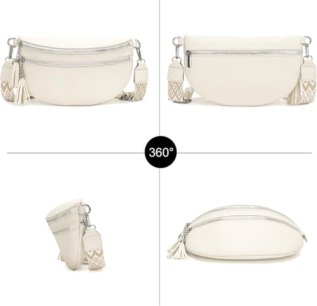 Detalle 2 de LANXINGLUO Bauchtasche beige 28 cm