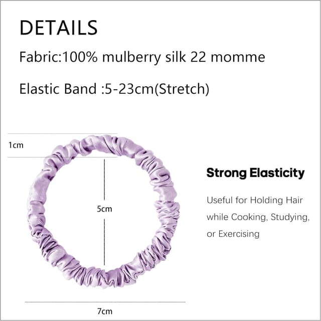 Detalle de Townssilk fascette capelli in seta 22 momme