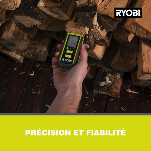Detalle de Ryobi RBPINMM1 misuratore di umidità 18V ONE+ (batteria non inclusa) con LED e display LCD