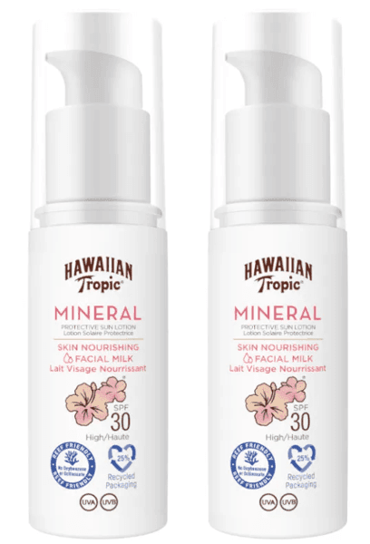 Imagen de Hawaiian Tropic Leche Solar Mineral Facial SPF30 2x50 ml en OfertitasTOP