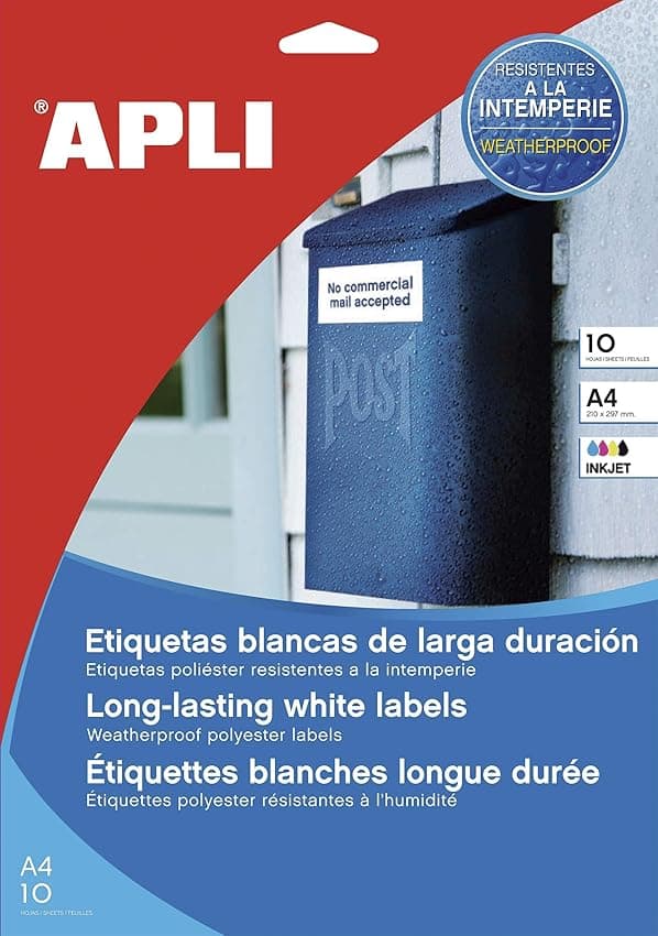 Thumbnail 1 de APLI 12121 etiquetas intemperie 210 x 297 mm