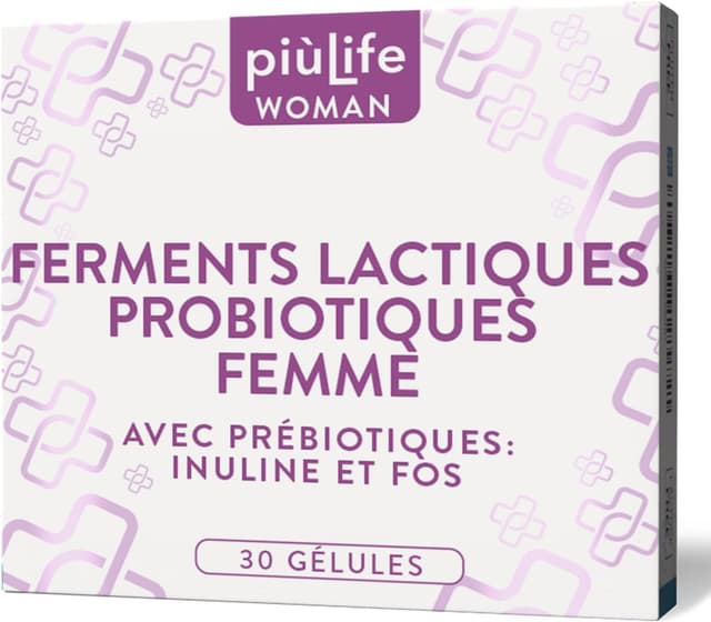 Detalle de Probiotique Flore Intime PiùLife – 26 Mds UFC, Lactobacillus crispatus, rhamnosus et reuteri (30 gélules)