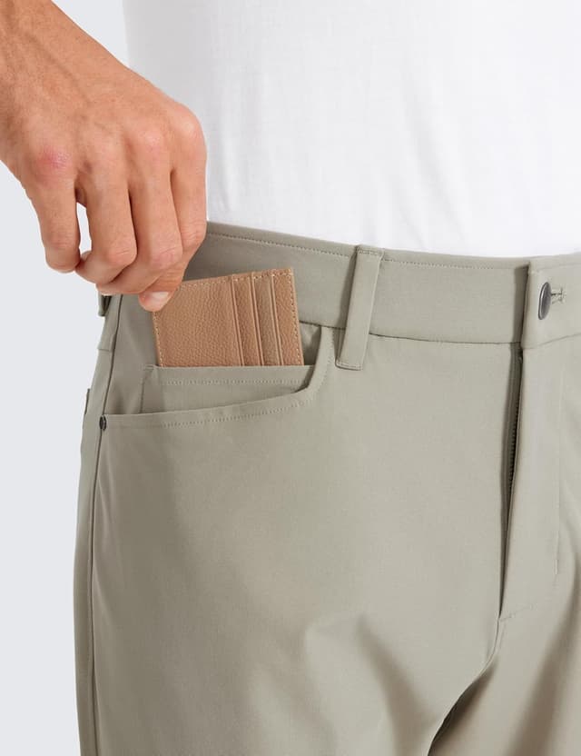 Detalle 2 de Pantaloni da golf uomo CRZ YOGAll Day Comfy con 5 tasche, asciugatura rapida e tessuto elastico