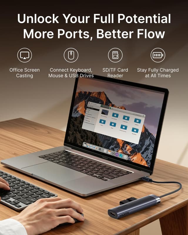 Thumbnail 6 de Vention Hub USB-C 6-en-1 100 W