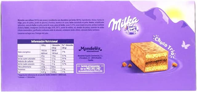 Detalle 1 de Milka Choco Trio: Bizcocho de Cacao y Chocolate 🍫