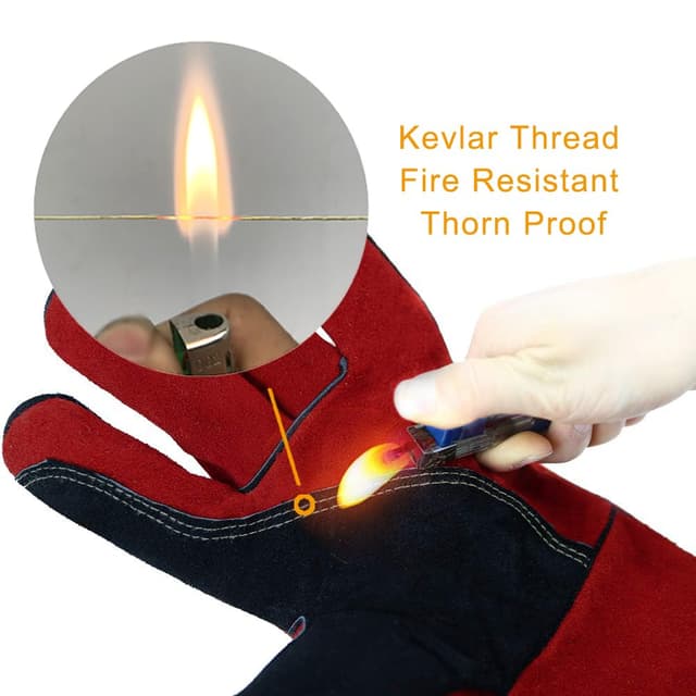 Thumbnail 3 de OLSON DEEPAK Leather Heat‑Resistant Welding Gloves, 14"